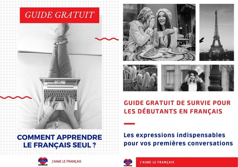 2 guides gratuits pour apprendre le français - Comment apprendre le français seul ? - Guide de survie pour les débutants en français - 160 expressions indispensables pour réussir vos premières conversations